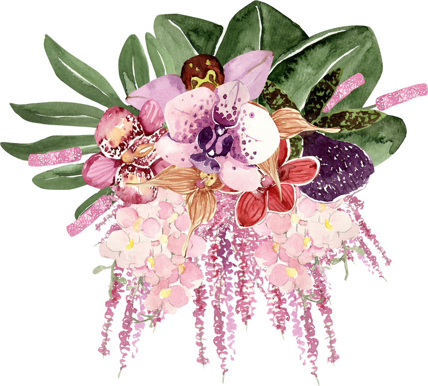 Watercolor Floral Arrangement Illustration